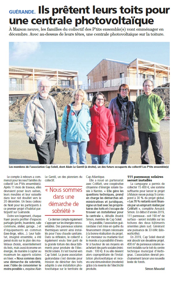 Ils prêtent leurs toits pour une centrale photovoltaïque