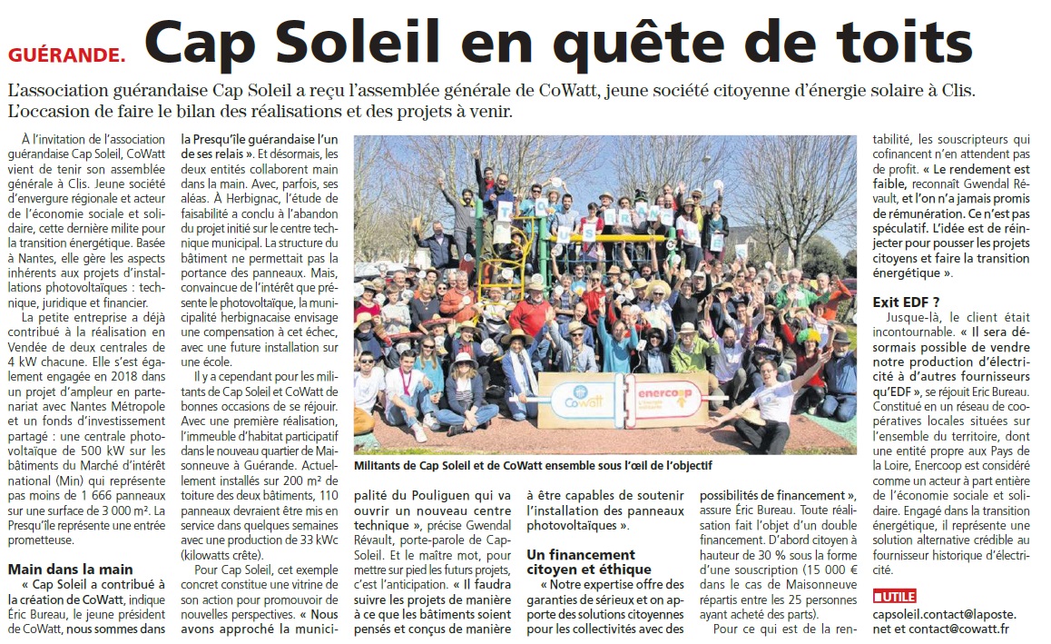 Cap Soleil en quête de toits